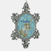 Vioolwoorden Snowflake Ornament (Links)