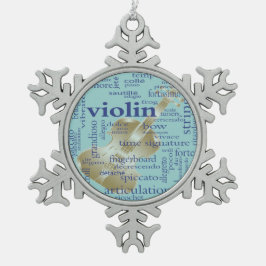 Vioolwoorden Snowflake Ornament