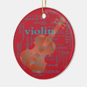 vioolwoordwolk grafisch ontwerp door Artinsped Keramisch Ornament (Links)