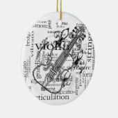 vioolwoordwolkenversiering keramisch ornament (Rechts)