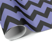 vioolzwart Chevron-patroon Cadeaupapier (Rol Hoek)