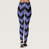 vioolzwart Chevron-patroon Leggings (Achterkant)