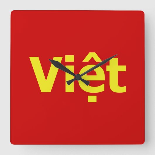 Vioott Vierkante Klok (Voorkant)