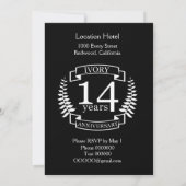 Viory bruiloft 14 jaar kaart (Achterkant)