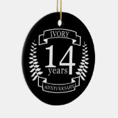 Viory bruiloft 14 jaar keramisch ornament (Rechts)