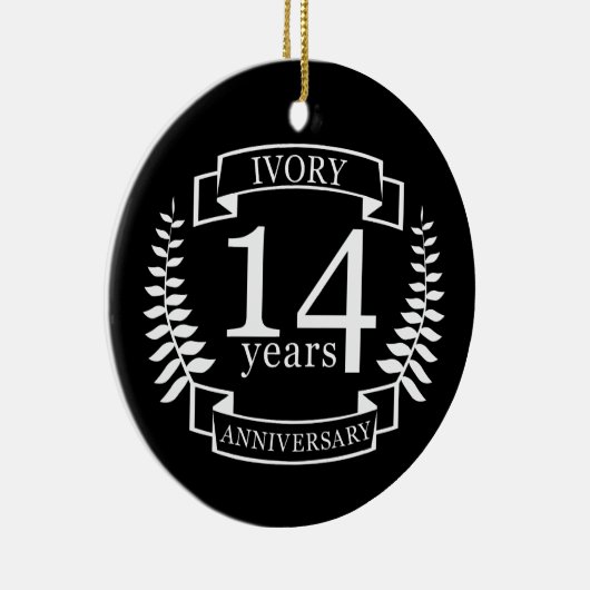 Viory bruiloft 14 jaar keramisch ornament (Rechts)