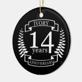 Viory bruiloft 14 jaar keramisch ornament (Links)