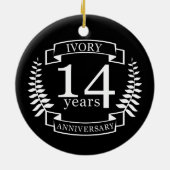 Viory bruiloft 14 jaar keramisch ornament (Achterkant)