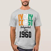 Viory Coast Flag Independence Celebration T-shirt (Voorkant)