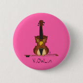 ViOWLin Violin Owl Music Button (Voorkant)