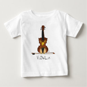 ViOWLin Violin Owl Music Kind T-Shirt
