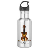 ViOWLin Violin Owl Music Water Bottle Waterfles (Voorkant)