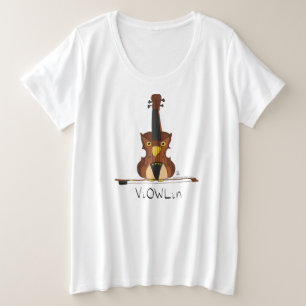 ViOWLin Violin Owl Music Women's Plus Size T-Shirt