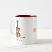ViOWLin Viool Uil Muziek Koffie Mok (Voorkant links)