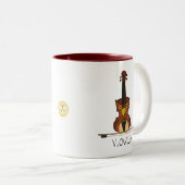 ViOWLin Viool Uil Muziek Koffie Mok (Voorkant rechts)