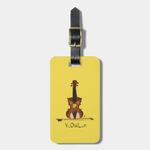 ViOWLin Viool Uil Muziekinstrument Zak Tag Bagagelabel