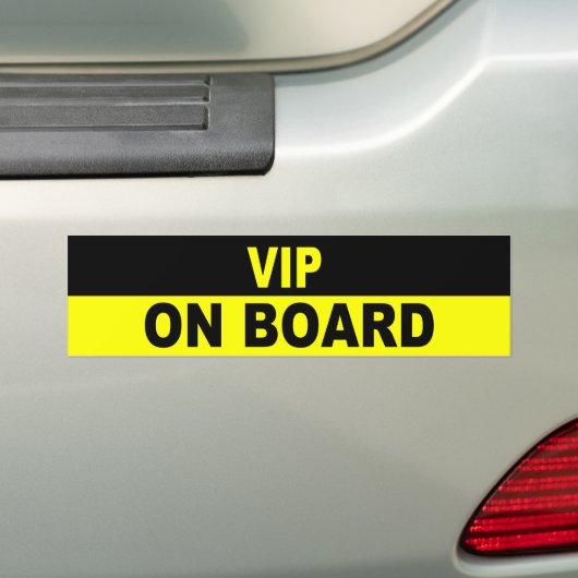 VIP AAN BOORD BUMPERSTICKER (Op auto)
