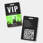 VIP Aangepaste evenement of concert naam All Acces Badge (Voor- en achterkant)