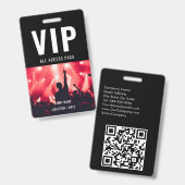 VIP Aangepaste evenement of concertnaam All Access Badge (Voor- en achterkant)