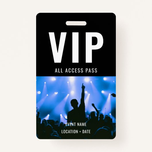 VIP Aangepaste Evenement of Concertnaam Alle Toega Badge (Voorkant)