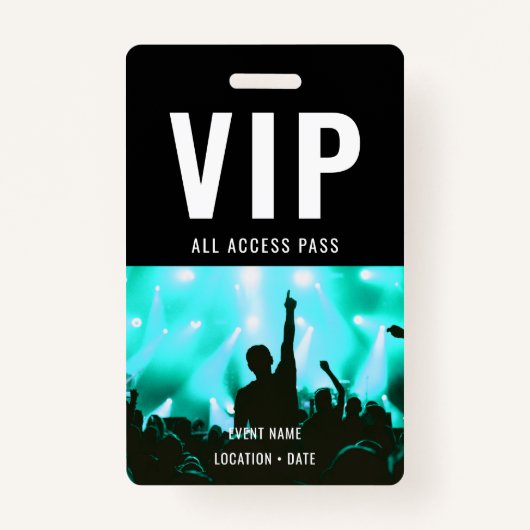 VIP Aangepaste Evenement of Concertnaam Alle Toega Badge (Voorkant)
