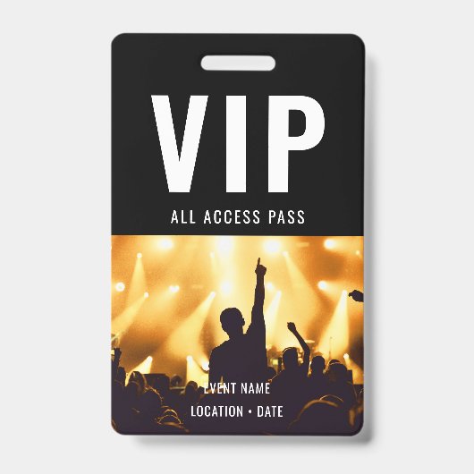 VIP Aangepaste evenementen of concert naam All Acc Badge (Voorzijde)