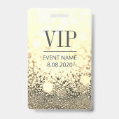 VIP Access Event Elegant Roos Gold Glitter Badge (Achterkant)