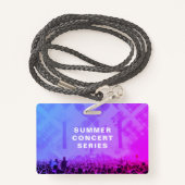 VIP Access Pass QR Code Gebeurtenis Horizontaal Badge (Achterkant met draagriem)