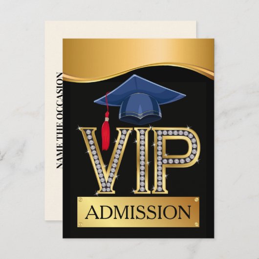 VIP-Afstuderen / elke gelegenheid Briefkaart (Voorkant / Achterkant)