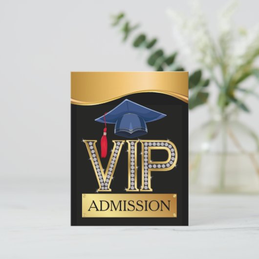 VIP-Afstuderen / elke gelegenheid Briefkaart (Staand voorkant)