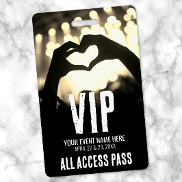 VIP All Access Aangepast Concert Badge