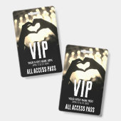 VIP All Access Aangepast Concert Badge (Voor- en achterkant)