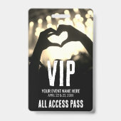 VIP All Access Aangepast Concert Badge (Achterkant)
