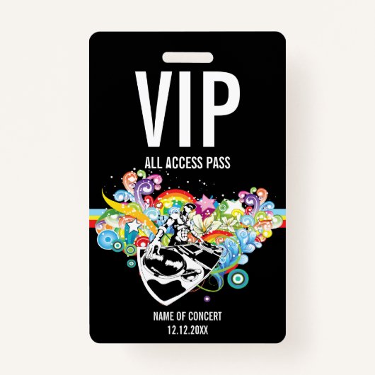 VIP All Access Concert Pass Badge (Voorkant)