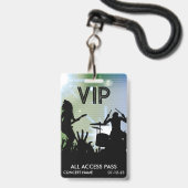 VIP All Access-concertbadge Badge (Voorzijde met lanyard)