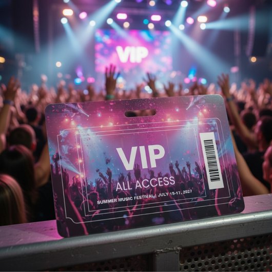VIP All Access-concertbadge | Festival Backstage Badge