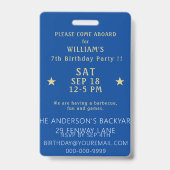 VIP All Access Custom Photo Titanic Birthday Badge (Achterkant)