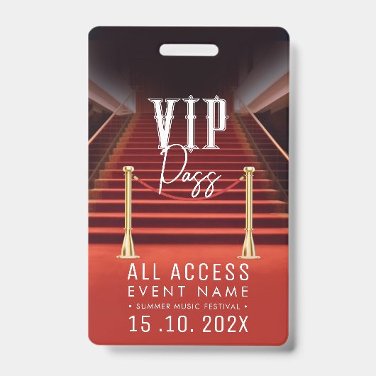 VIP All Access-evenement Badge (Voorzijde)