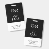 VIP All Access-evenement Badge (Voor- en achterkant)