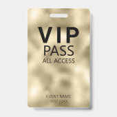 VIP All Access Evenement Goud Folie Badge (Voorzijde)