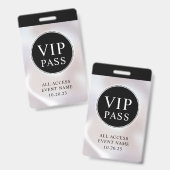 VIP All Access Event Eenvoudige Iridescente Parel  Badge (Voor- en achterkant)