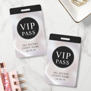 VIP All Access Event Eenvoudige Iridescente Parel Badge