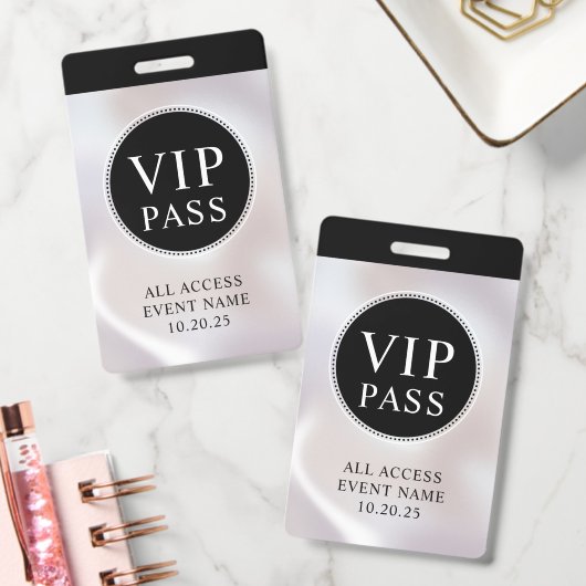 VIP All Access Event Eenvoudige Iridescente Parel  Badge (Kantoor)