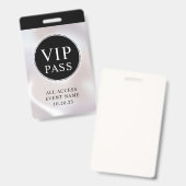 VIP All Access Event Eenvoudige Iridiserende Parel Badge (Voor- en achterkant)