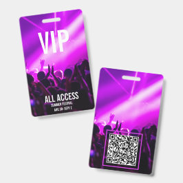 VIP All Access Festival Badge QR Code