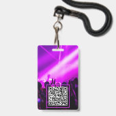 VIP All Access Festival Badge QR Code (Achterkant met lanyard)