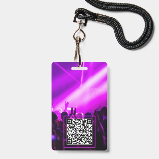 VIP All Access Festival Badge QR Code (Achterkant met lanyard)