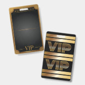 VIP ALL ACCESS Gouden Pas BLANK Zelf Aanpassen Badge (Voor- en achterkant)
