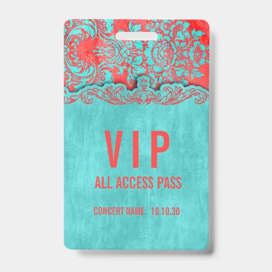 VIP All Access Naam Foto Aangepast Concerbadge Badge (Voorzijde)