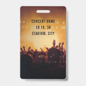VIP All Access Naam Foto Aangepast Concert Badge (Achterkant)